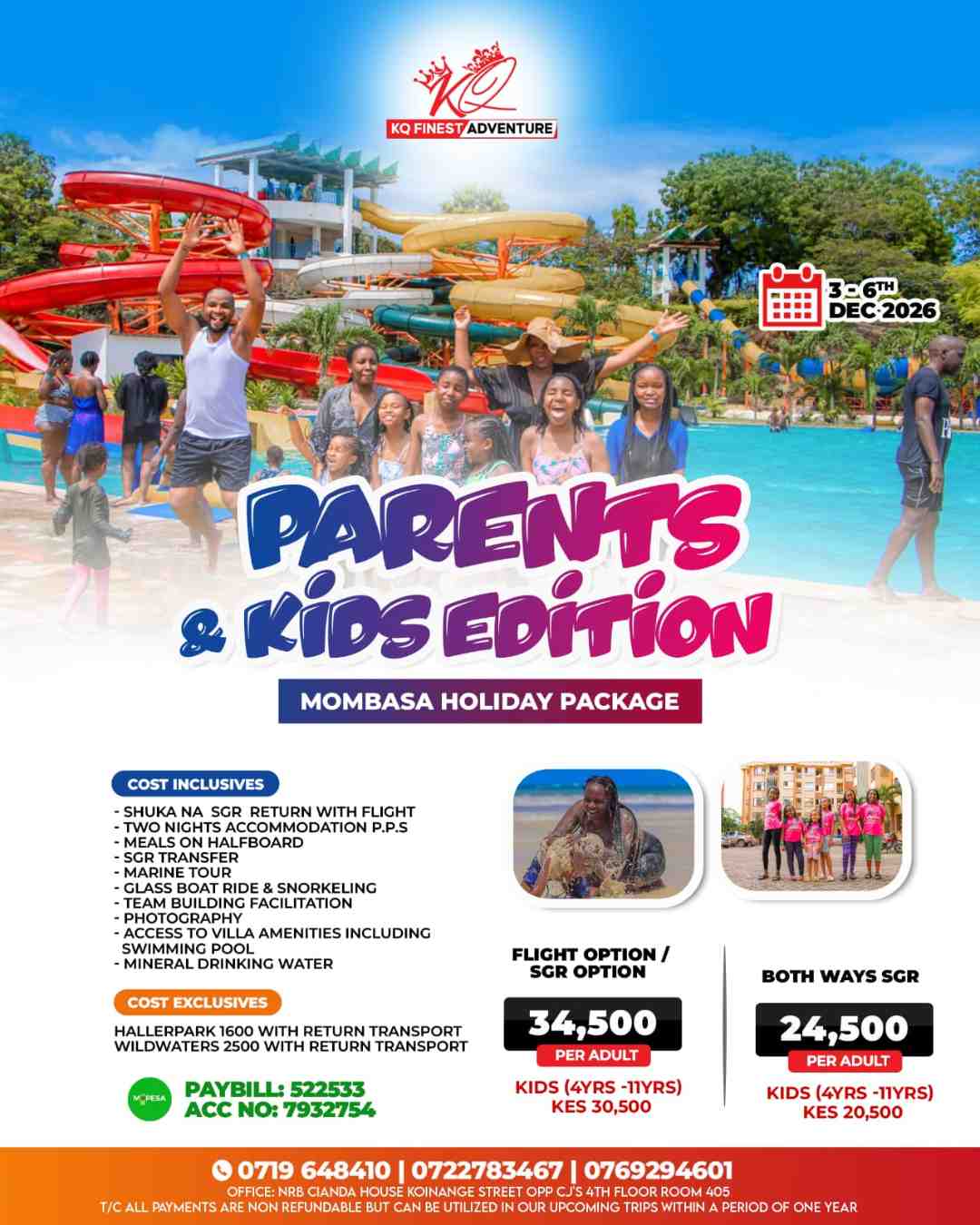 Parents and kids edition Mombasa holiday package